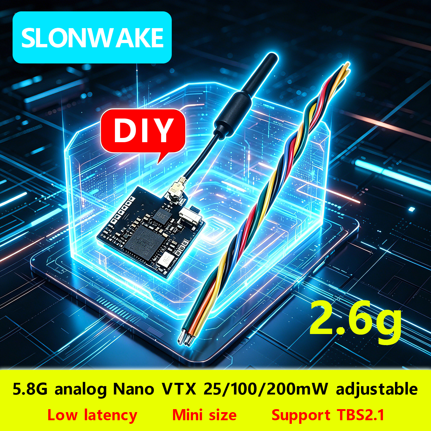 Drone Rc Remote - SLONWAKE Nano 5.8G 48CH 200mW Micro