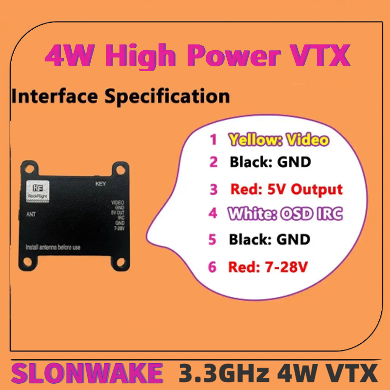 SLONWAKE FPV 3.3G 16CH 4000mW  - Drone Rc Remote บทวิจารณ์และราคา