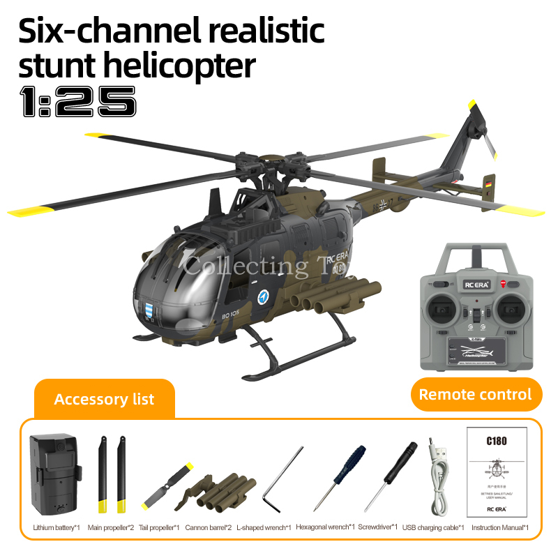 Rc Era C180 Bo105 1/25 Scale 6 - Rc Helicopter Gyro บทวิจารณ์และราคา