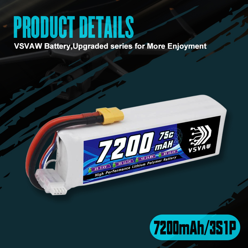 VSVAW 3S Lipo Battery 11.1V 72 - Drone Rc Truck บทวิจารณ์และราคา
