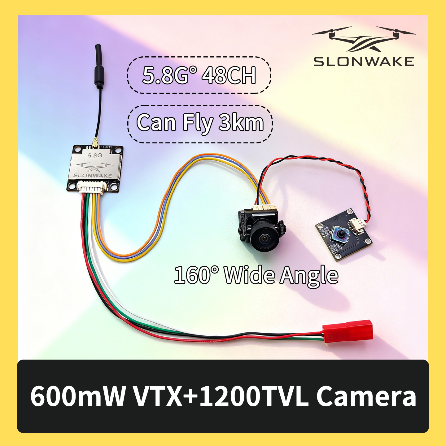 SLONWAKE 5.8G 600mW 7-24V FPV  - Drone Rc Camera บทวิจารณ์และราคา