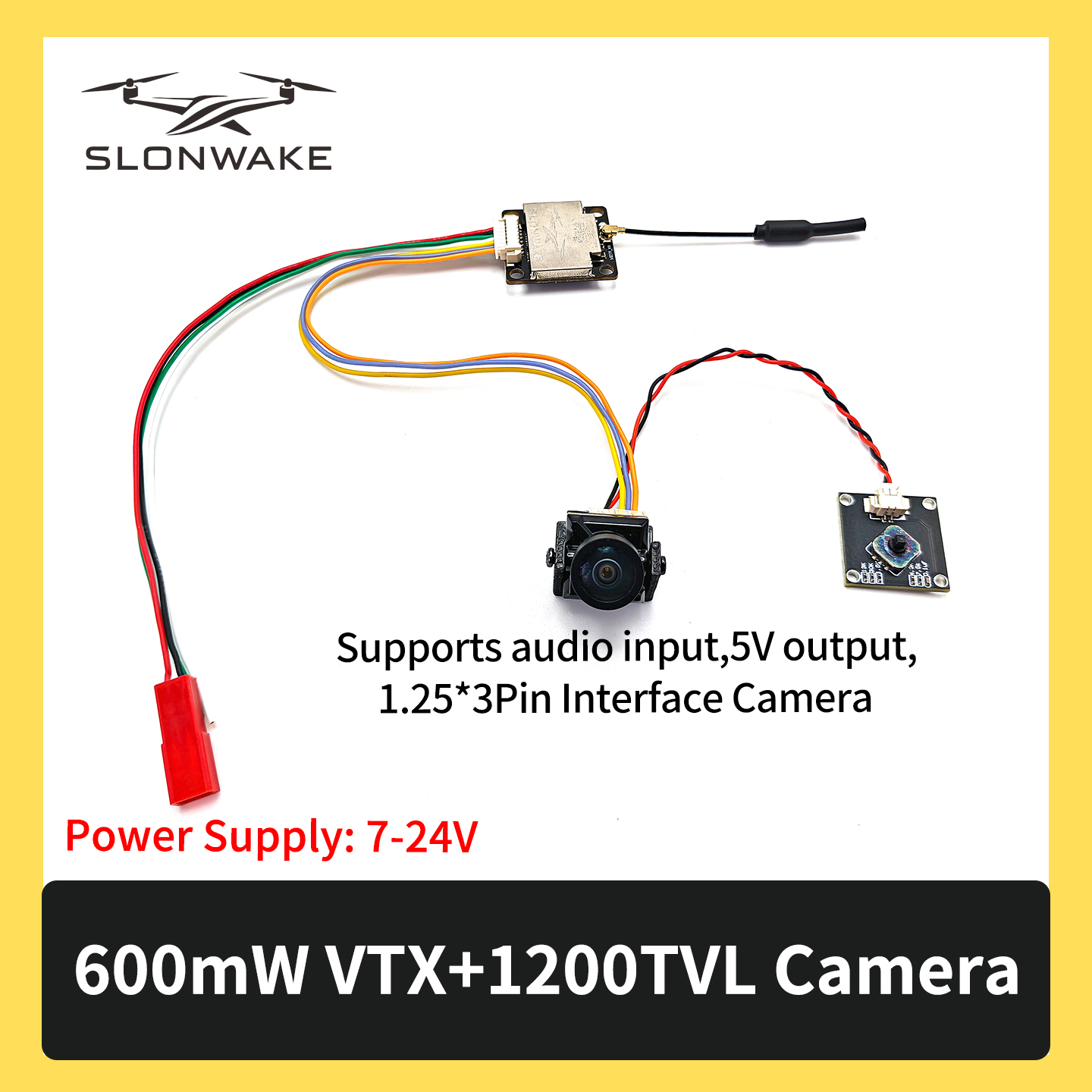 SLONWAKE 5.8G 600mW 7-24V FPV  - Drone Rc Camera บทวิจารณ์และราคา