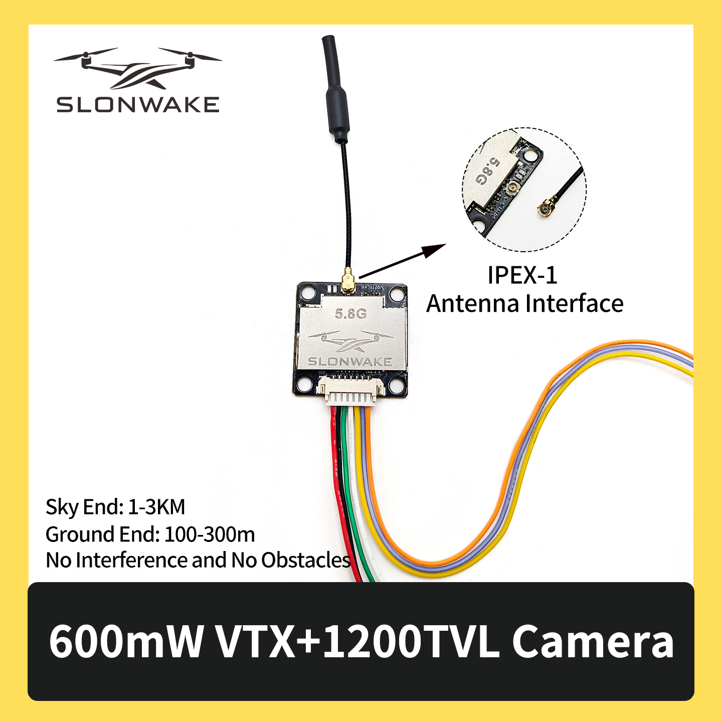 SLONWAKE 5.8G 600mW 7-24V FPV  - Drone Rc Camera บทวิจารณ์และราคา