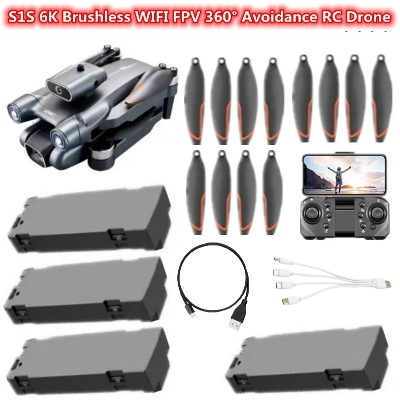 S1S 6K Brushless WIFI FPV 360° - Drone Rc S1S บทวิจารณ์และราคา