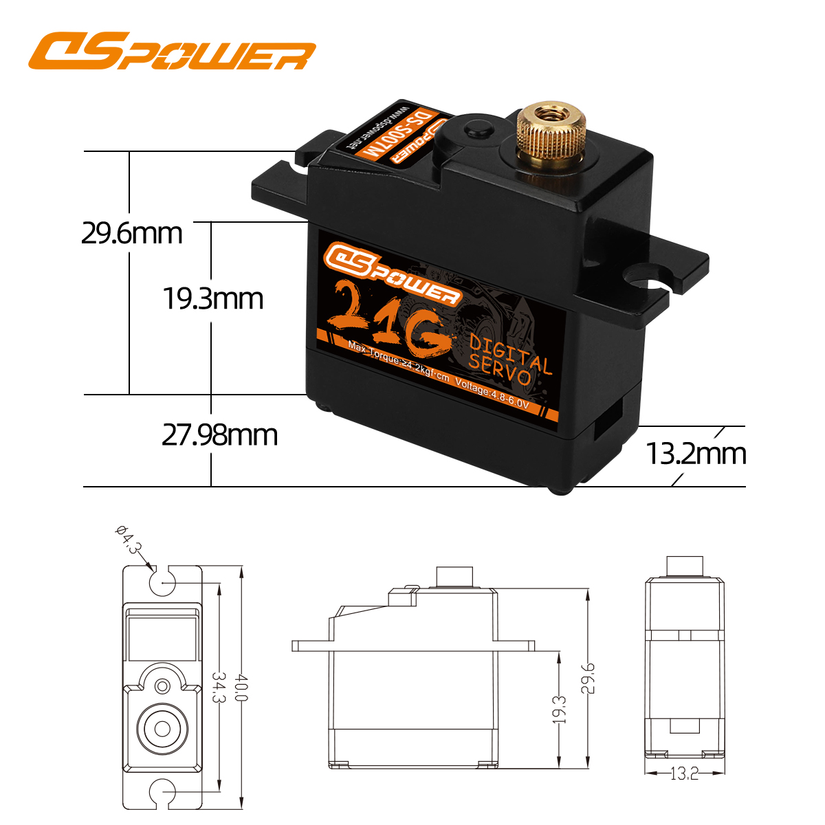 DSPOWER 21G Metal Gear Digital - Drone Rc Truck บทวิจารณ์และราคา