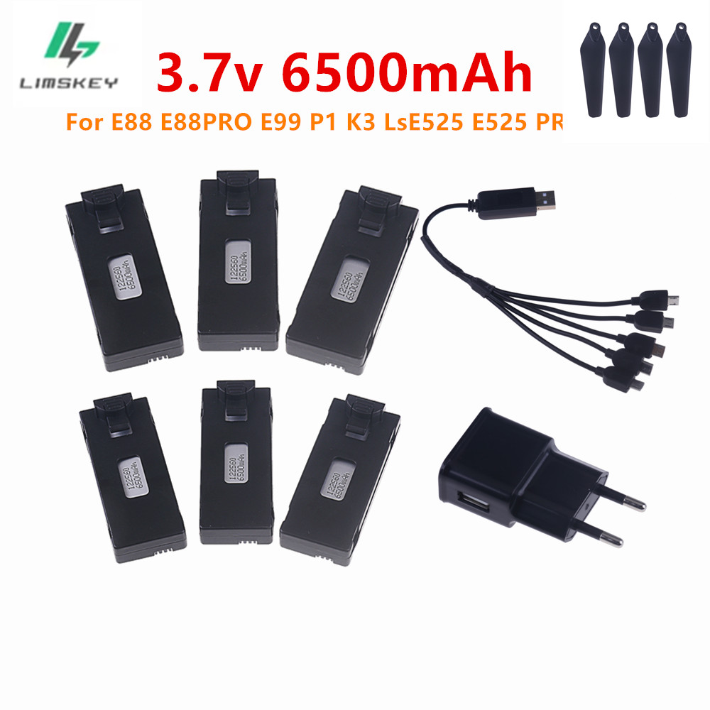 3.7V 6500Mah Lipo Battery and  - Drone Rc E99 K3 บทวิจารณ์และราคา