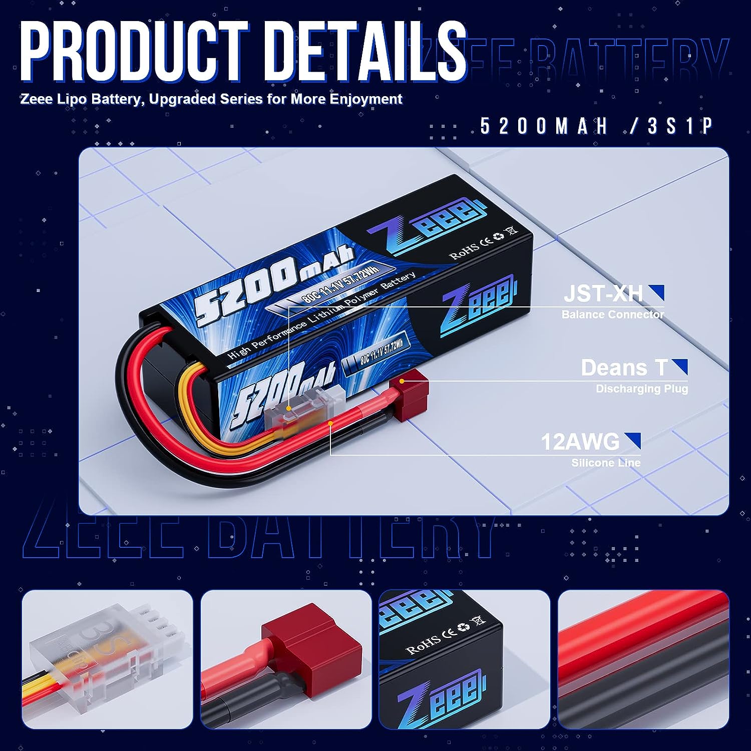 1/2pcs Zeee 3S 5200mAh Lipo Ba - Drone Rc Truck บทวิจารณ์และราคา