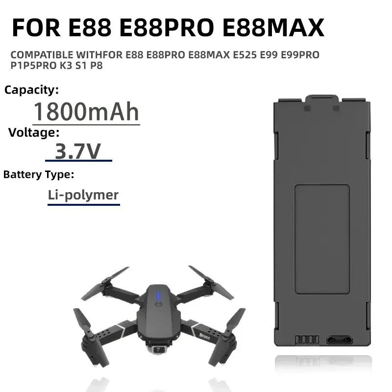 1-10pcs E99 Pro Drone Battery  - Drone Rc E99 K3 บทวิจารณ์และราคา