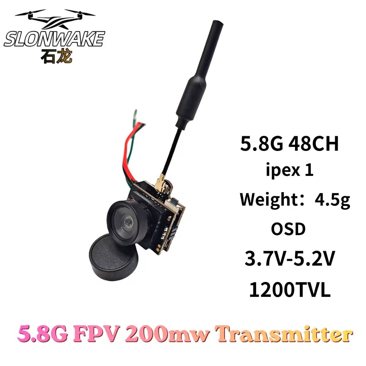 SLONWAKE 5.8G Analog Video Tra - Drone Rc Camera บทวิจารณ์และราคา
