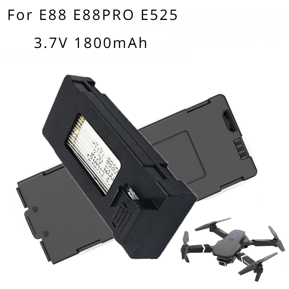 E88 Drone Battery 3.7V 1800mAh - Drone Rc E99 K3 บทวิจารณ์และราคา