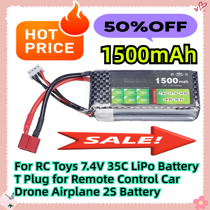 For RC Toys 7.4V 1500mAh 35C L - Drone Zll Rc บทวิจารณ์และราคา