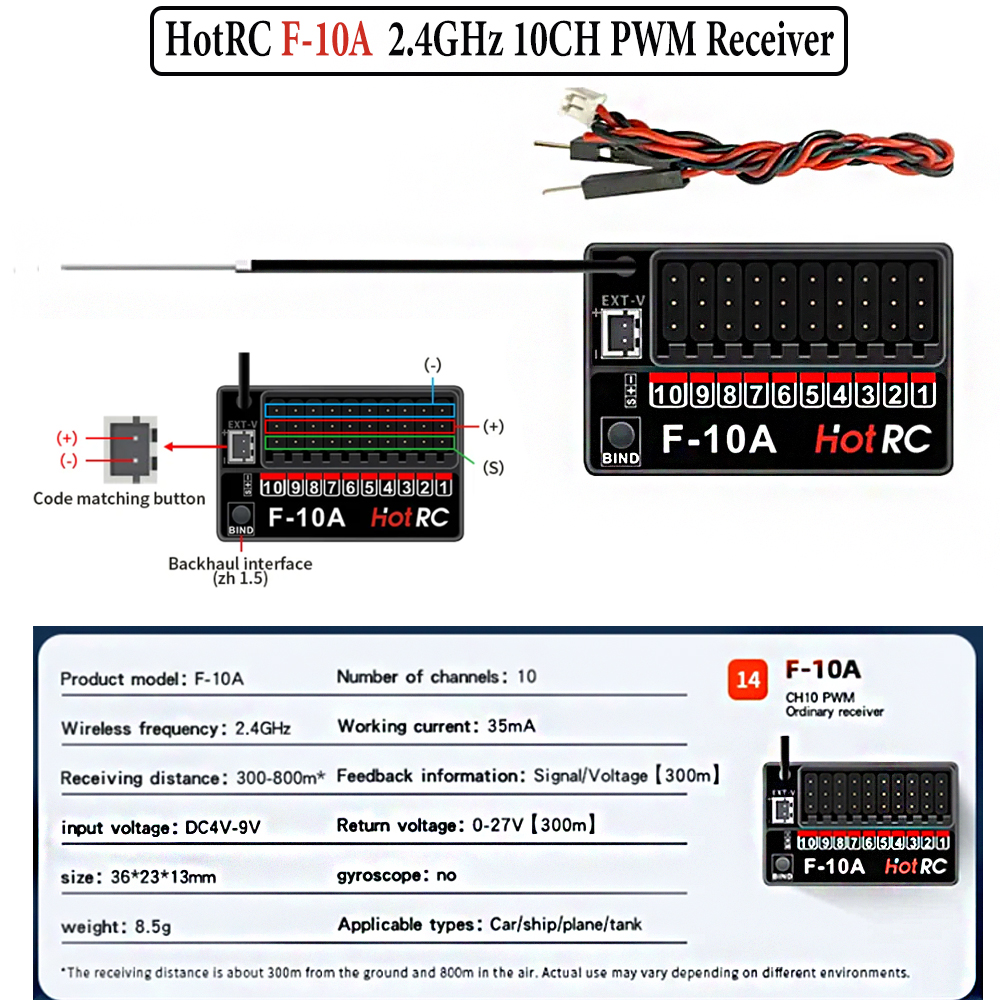 Hotrc Hot rc HT-10A HT10A 2.4G - Drone Rc Accessories บทวิจารณ์และราคา