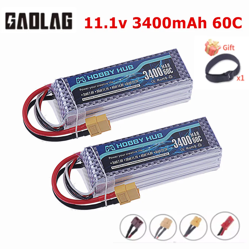3S Lipo Battery 11.1V 3400mAh  - Drone Rc Truck บทวิจารณ์และราคา