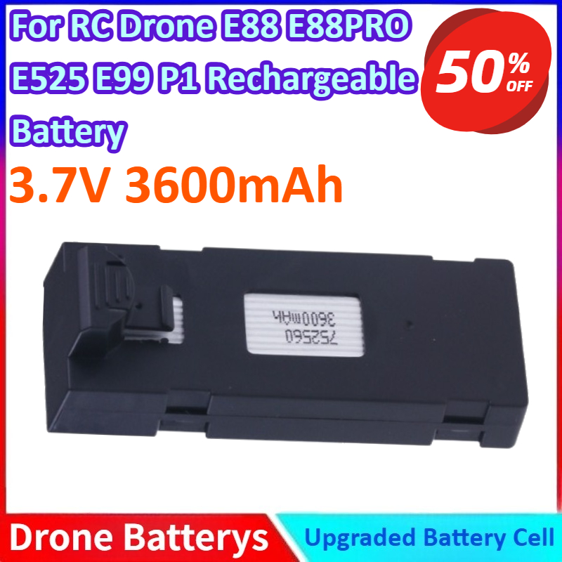 3.7V 3600mAh New Li-ion Batter - Drone Rc E99 บทวิจารณ์และราคา
