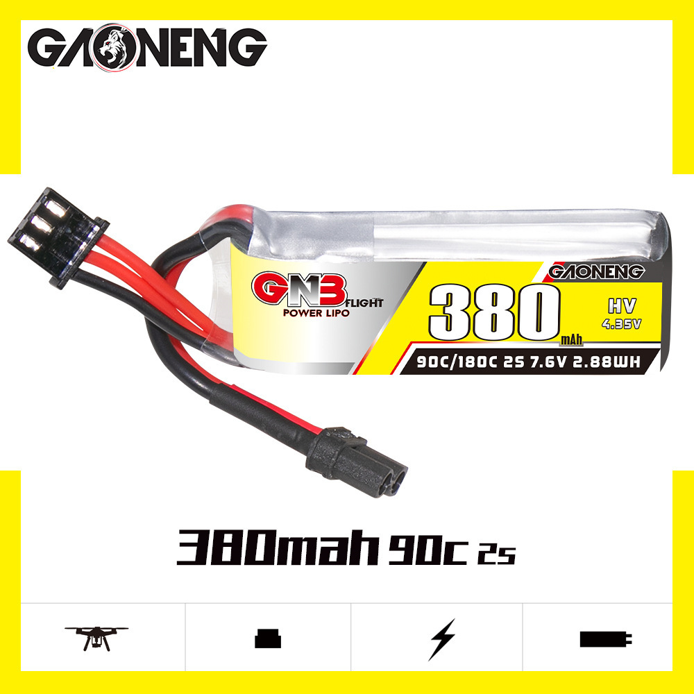 GNB 2S 7.6V 380mAh 90C/180C Li - Drone Carrera Rc บทวิจารณ์และราคา