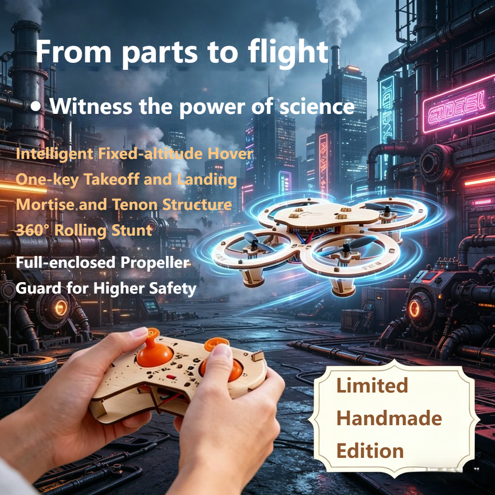 2026 New Wooden DIY Assembled  - Drone Rc Remote บทวิจารณ์และราคา