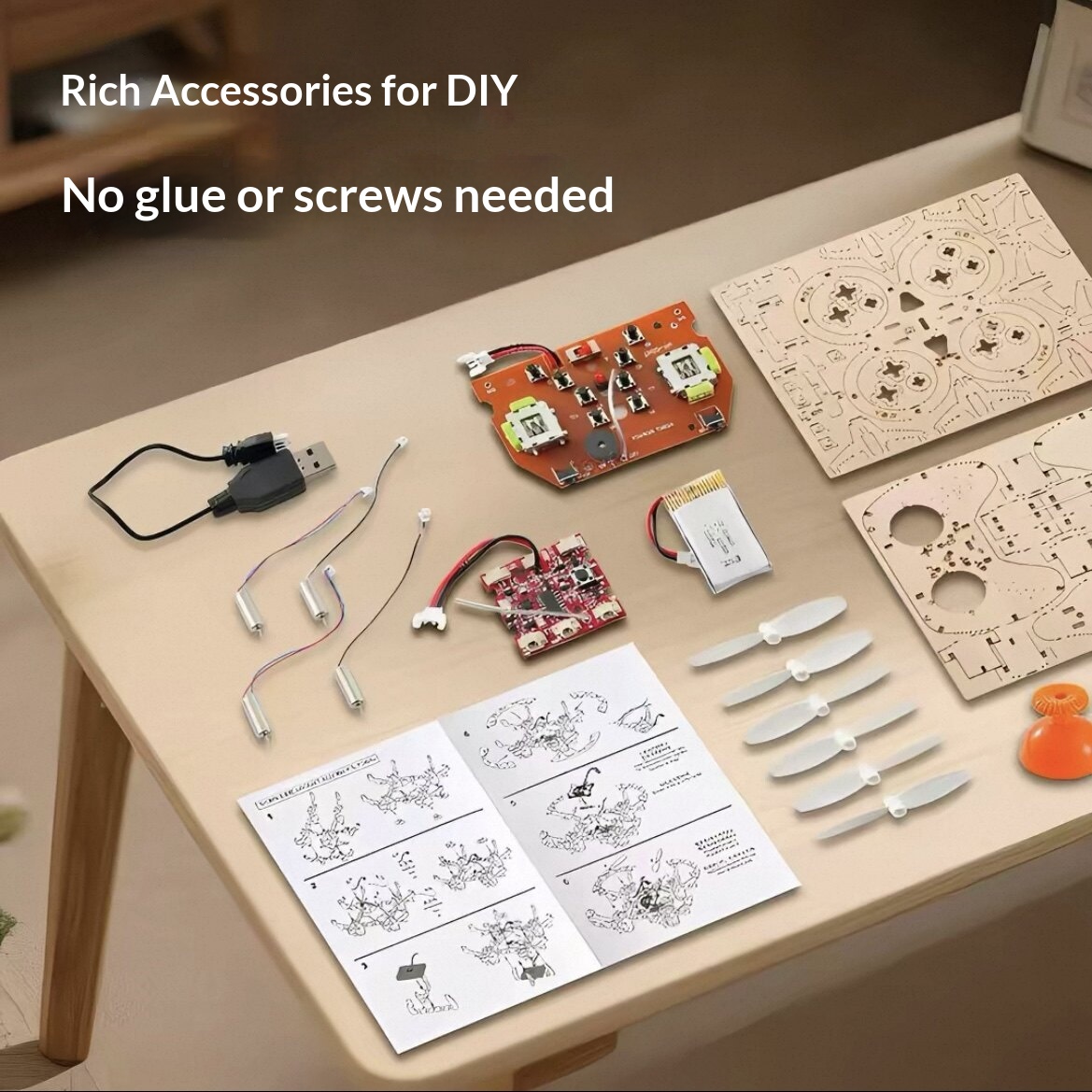 2026 New Wooden DIY Assembled  - Drone Rc Remote บทวิจารณ์และราคา