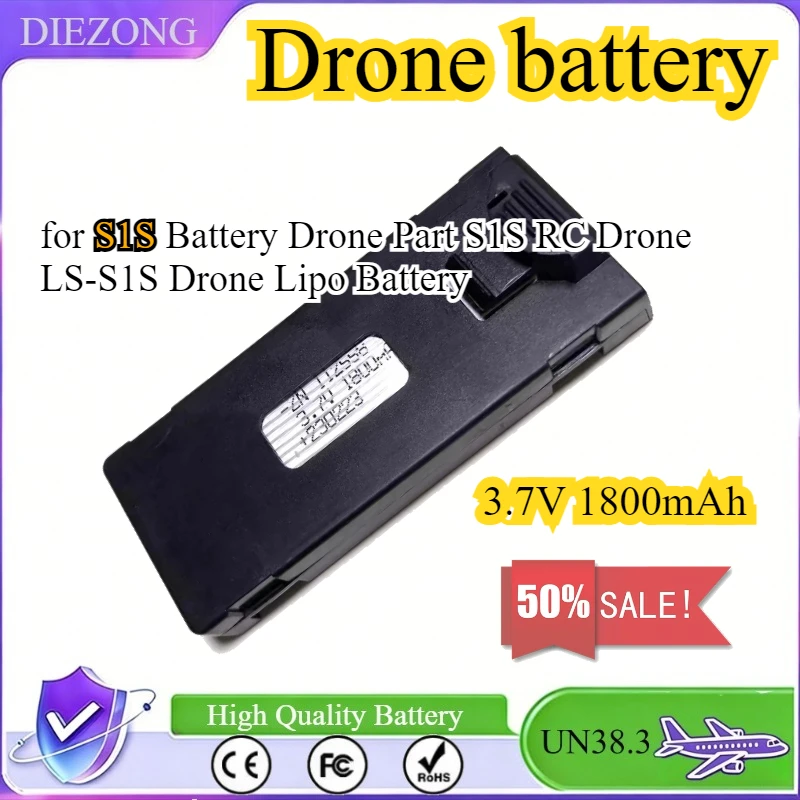 3.7V 1800mAh Battery for S1S B - Drone Rc S1S บทวิจารณ์และราคา