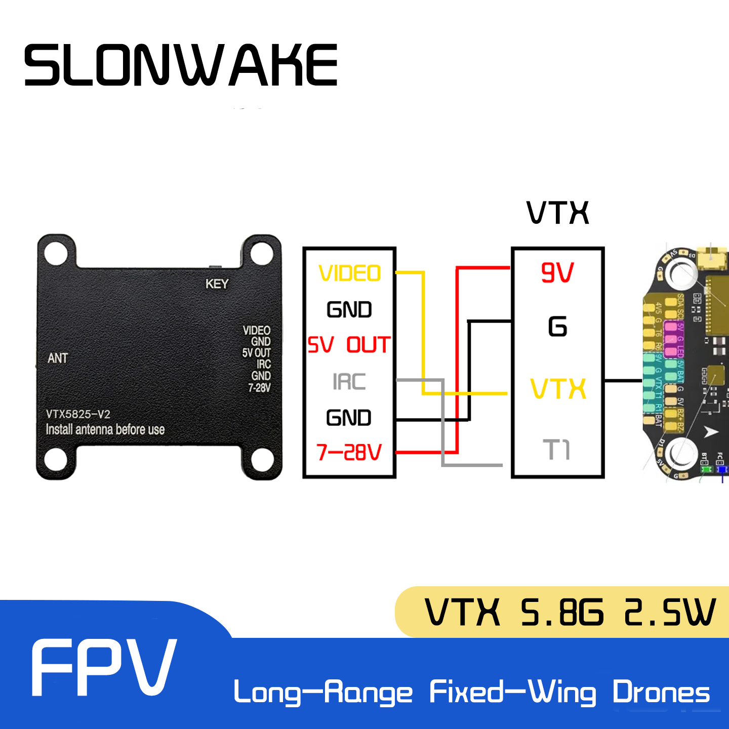 SLONWAKE 5.8G 48CH FPV Transmi - Drone Rc Remote บทวิจารณ์และราคา