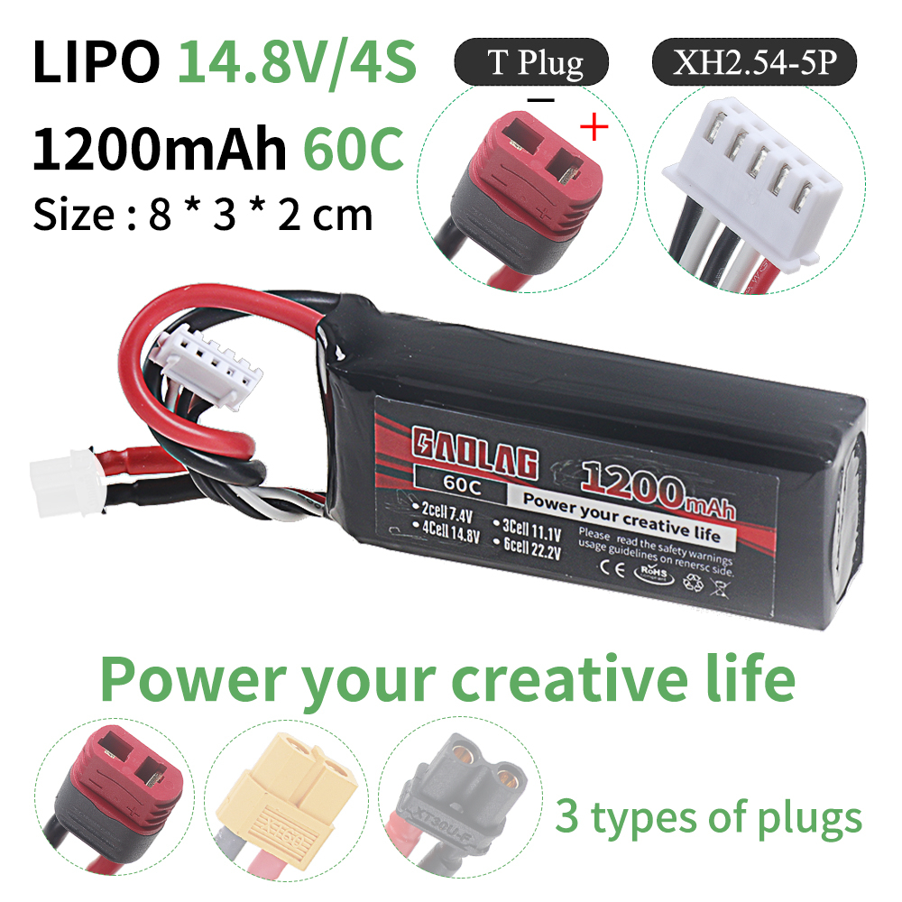 4S 14.8V 1200mAh 60C Lipo Batt - Drone Rc Truck บทวิจารณ์และราคา