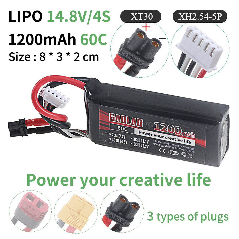 4S 14.8V 1200mAh 60C Lipo Batt - Drone Rc Truck บทวิจารณ์และราคา