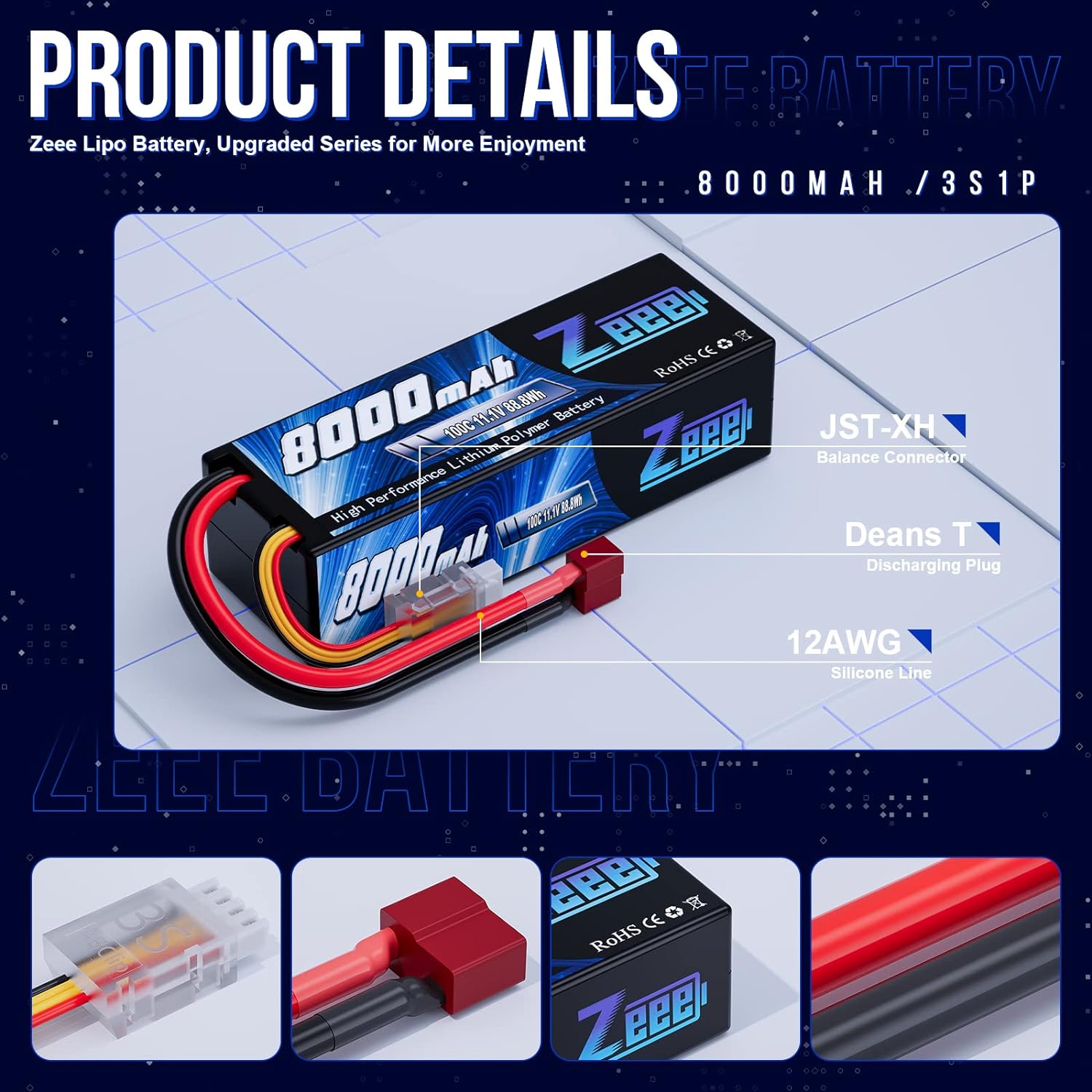 Zeee Lipo 3S 8000mAh Battery 1 - Drone Rc Truck บทวิจารณ์และราคา
