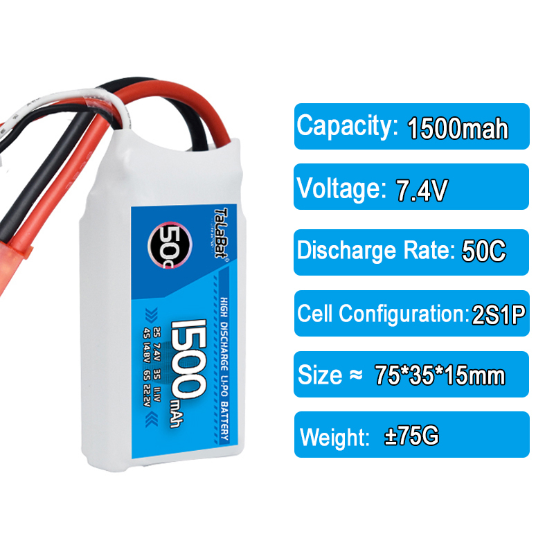 3Pcs TalaBat 50C 1500mAh 7.4V  - Drone Zll Rc บทวิจารณ์และราคา