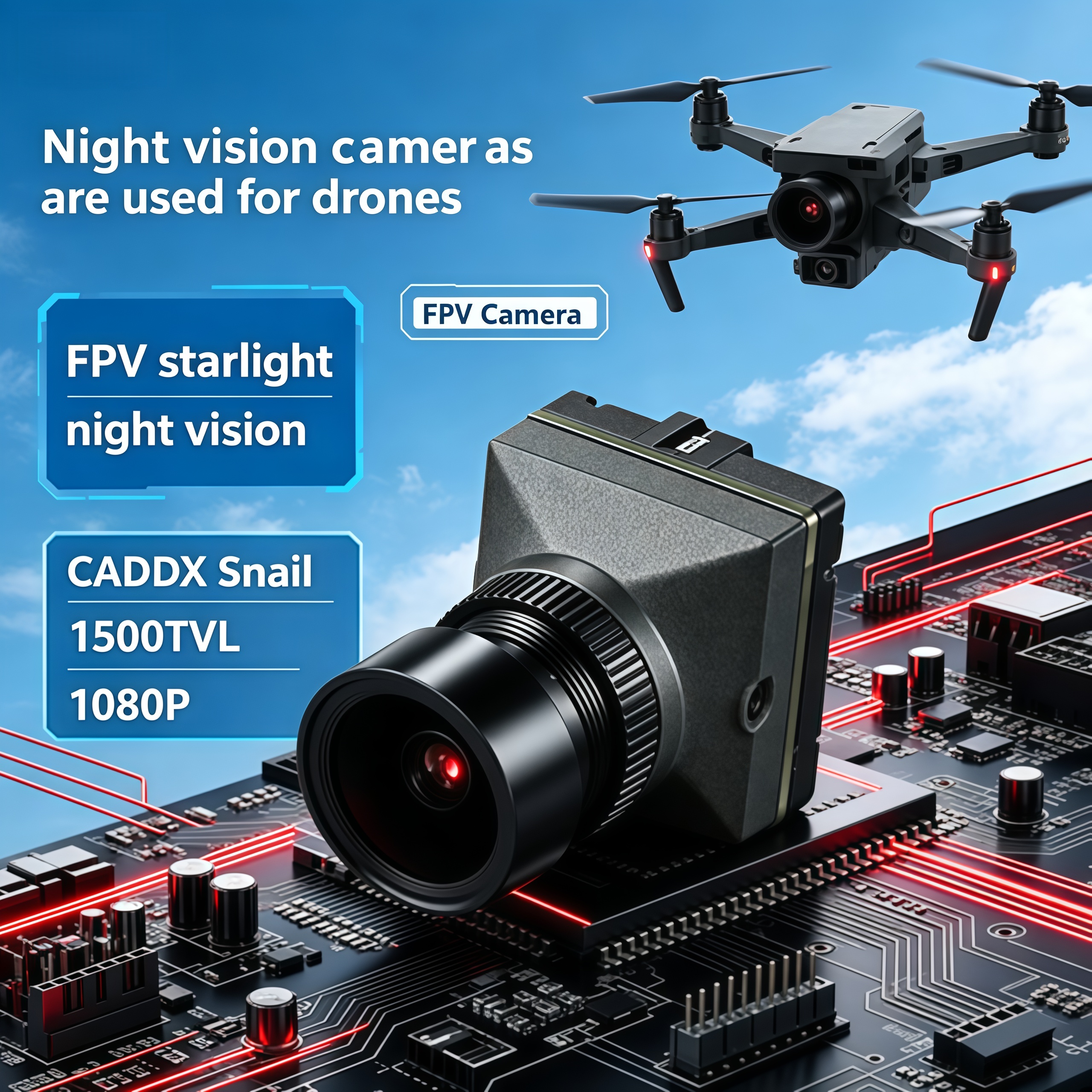 1500TVL HD CADDX Snail FPV Cam - Drone Rc Camera บทวิจารณ์และราคา