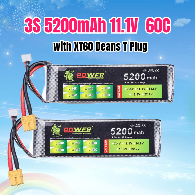 3S 5200mah 11.1V  60C Lipo Bat - Drone Zll Rc บทวิจารณ์และราคา