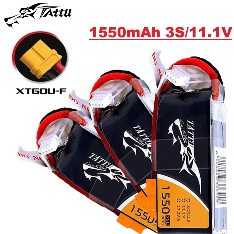 TATTU 3S 11.1V 1550mAh 75C LiP - Drone Zll Rc บทวิจารณ์และราคา
